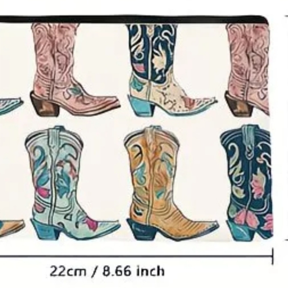 Western Boots Make Up Pouch - Picture 3 of 3